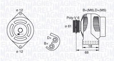 MAGNETI MARELLI 063377492010 -  Генератор
